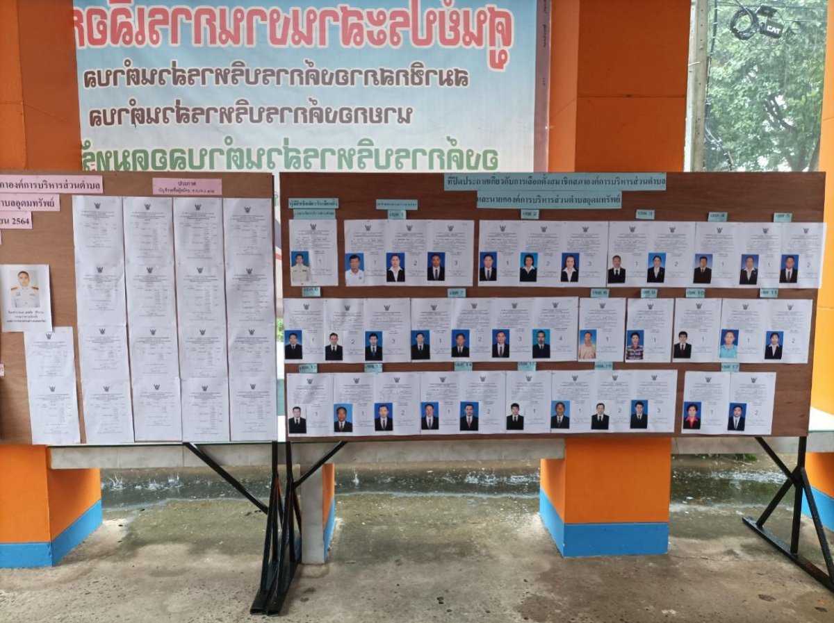 ประกาศบัญชีรายชื่อผู้สมัครรับเลือกตั้ง นายก อบต.และ ส.อบต.อุดมทรัพย์