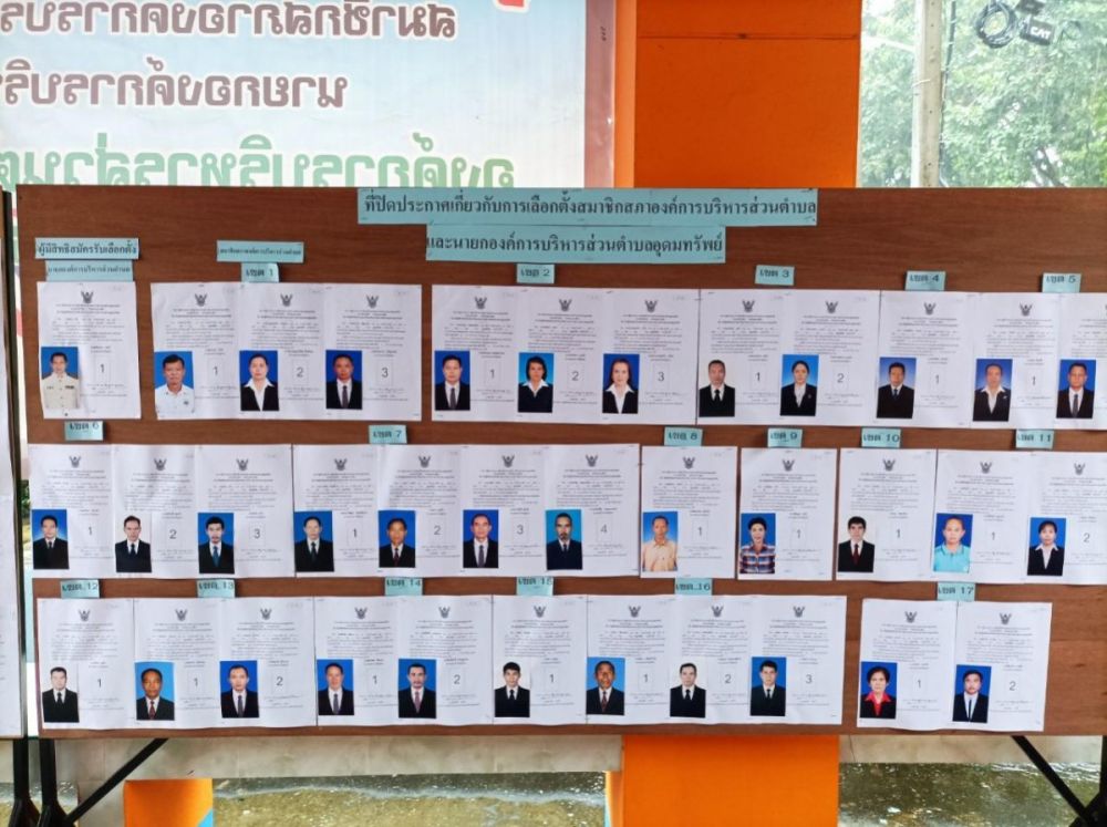 ประกาศบัญชีรายชื่อผู้สมัครรับเลือกตั้ง นายก อบต.และ ส.อบต.อุดมทรัพย์