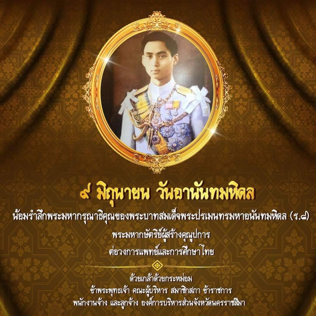 น้อมรำลึกพระมหากรุณาธิคุณของพระบาทสมเด็จพระปรเมนทรมหาอนันทมหิดล(ร๘)