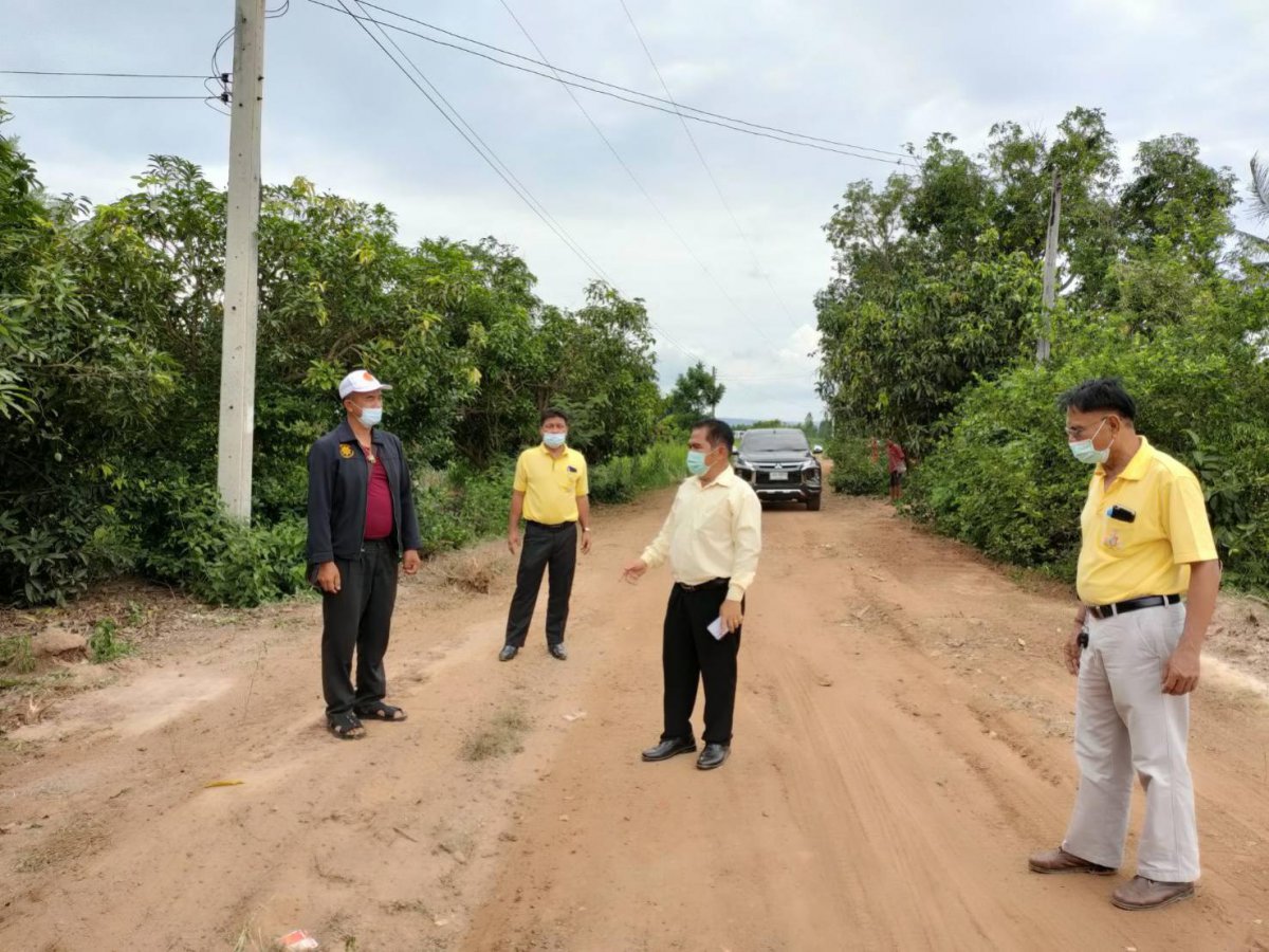 สำรวจโครงการก่อสร้างโครงสร้างพื้นฐาน เส้นทางสัญจรบ้านโนนงิ้ว ม.3