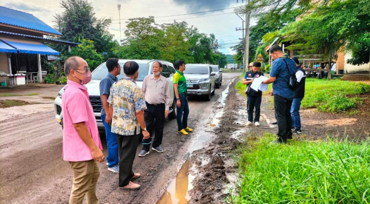 สำรวจการดำเนินการซ่อมแซมถนนสัญจร ในความรับผิดชอบของ อบจ.นครราชสีมา