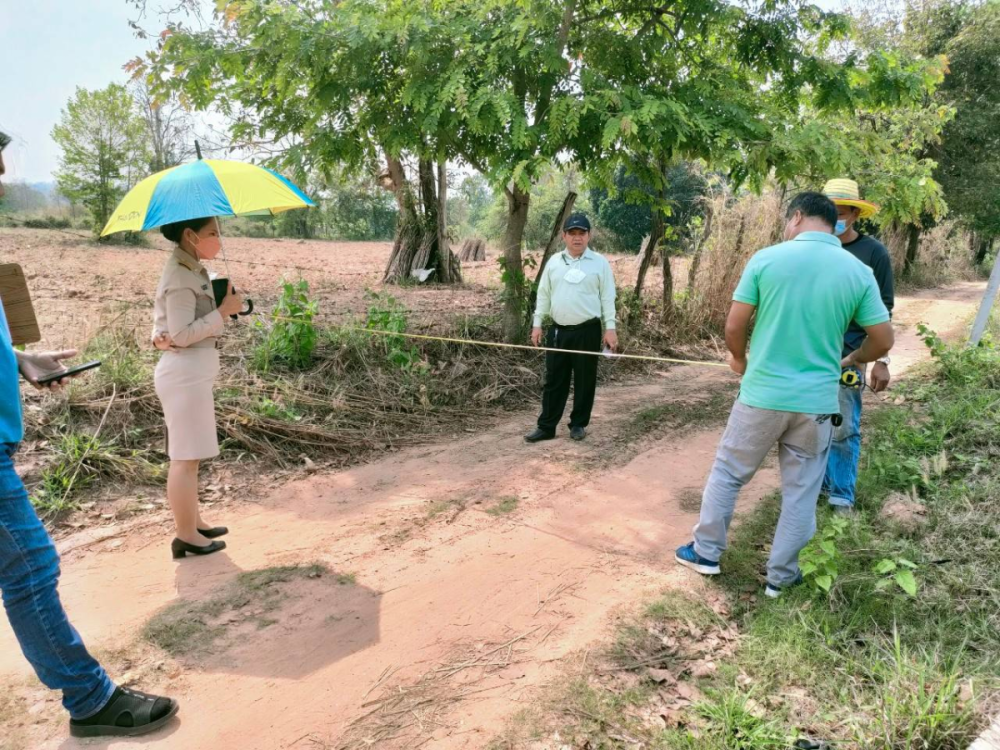 ลงพื้นที่สำรวจเส้นทางการเกษตร ม.6 บ้านหนองโสมง