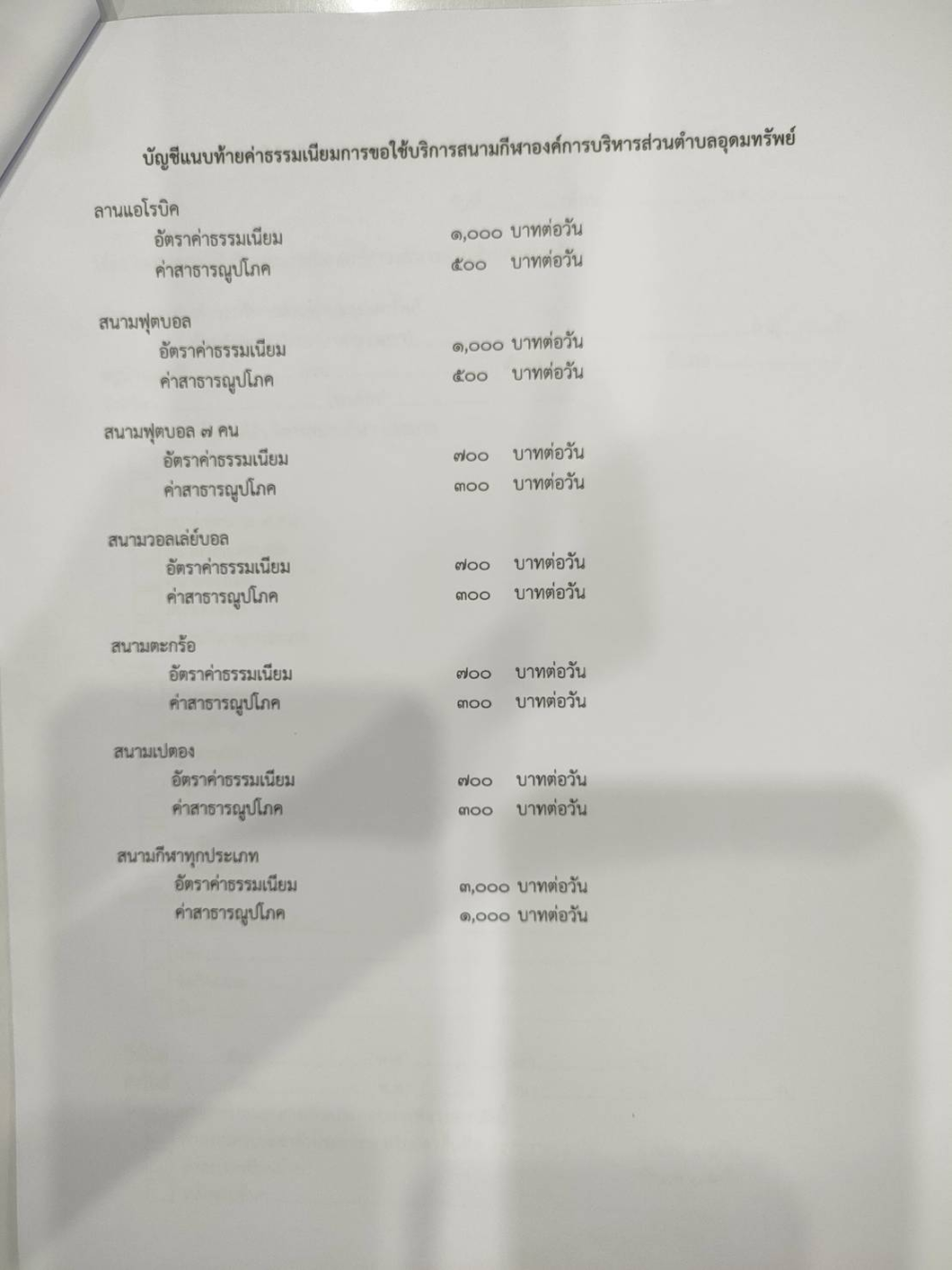 ประชาสัมพันธ์ เรื่อง รับฟังความคิดเห็นร่างข้อบัญญัติ  "เรื่องการใช้บริการสนามกีฬาองค์การบริหารส่วนตำบลอุดมทรัพย์"