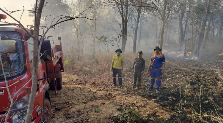 ระงับเหตุไฟป่าบริเวณป่าชุมชนหมู่บ้านซับพลู หมู่ที่ 16