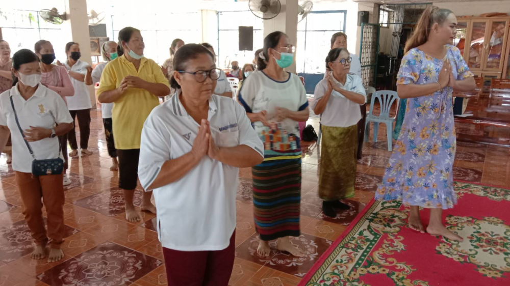 กิจกรรมโครงการอบรมพัฒนาระบบการดูแลผู้สูงอายุและพัฒนาคุณภาพชีวิต โรงเรียนผู้สูงอายุอุดมทรัพย์บุญวัฒน์ ในวันที่ 15 มีนาคม 2566 ณ วัดศิริมังคลาราม (วัดโนนเหลื่อม)