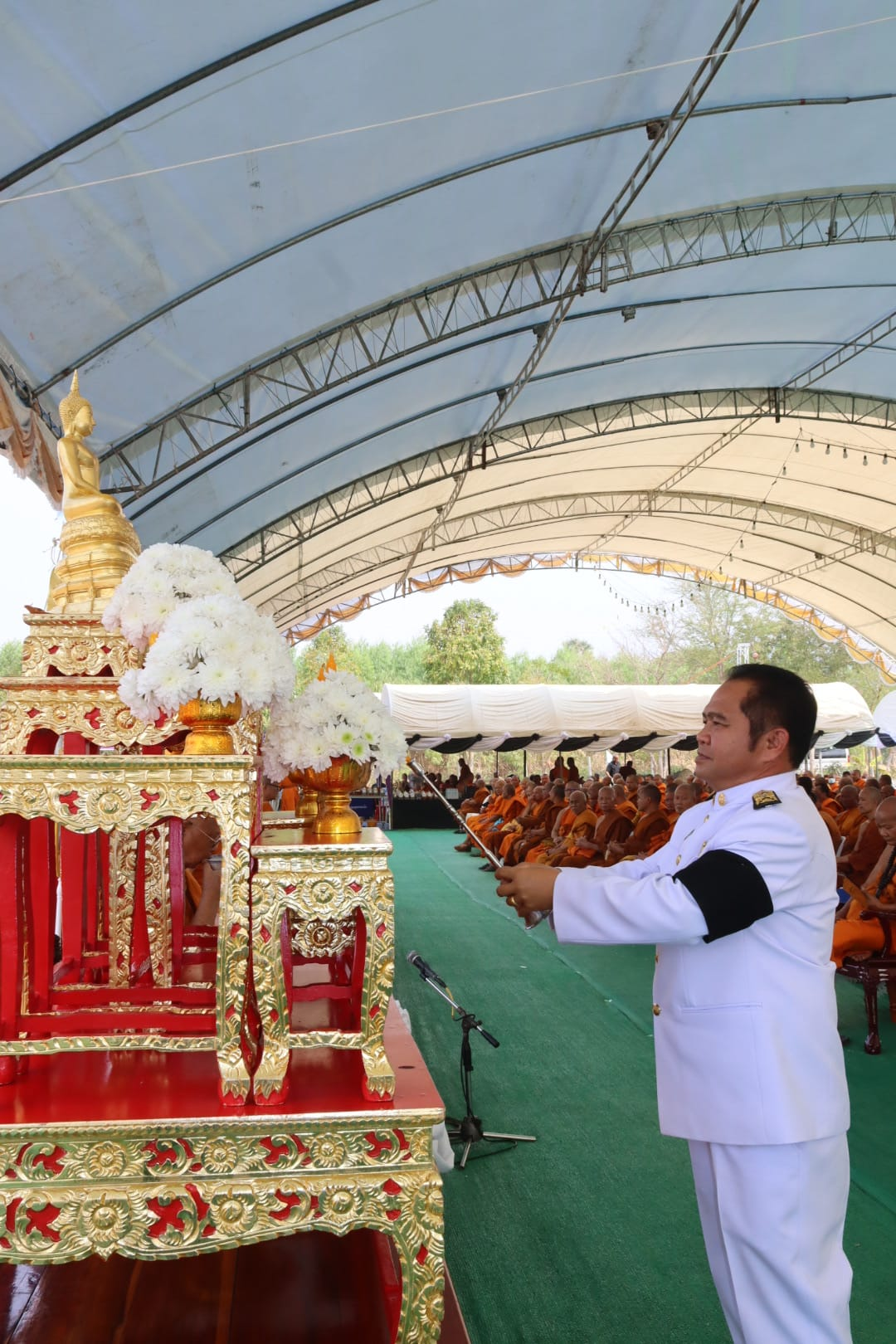 ร่วมพิธีบำเพ็ญกุศลและพระราชทานเพลิงศพ ท่านพระครูประโชติสังฆกิจ (จำรัส นาคเกษม) อดีตรองเจ้าคณะอำเภอวังน้ำเขียว/อดีตเจ้าอาวาสวัดศิริมังคลาราม