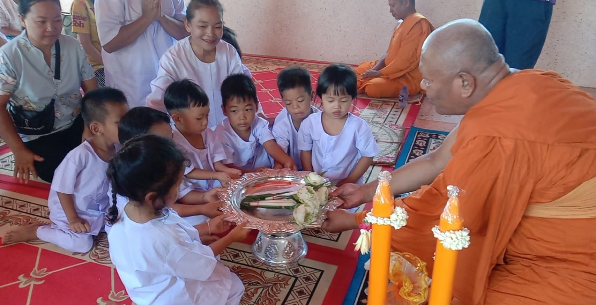 กิจกรรมส่งเสริมคุณธรรมจริยธรรม ในโครงการสืบสานวัฒนธรรม วันสำคัญทางศาสนา วันเข้าพรรษา