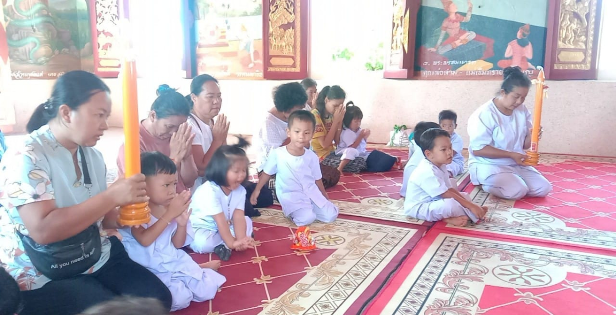 กิจกรรมส่งเสริมคุณธรรมจริยธรรม ในโครงการสืบสานวัฒนธรรม วันสำคัญทางศาสนา วันเข้าพรรษา