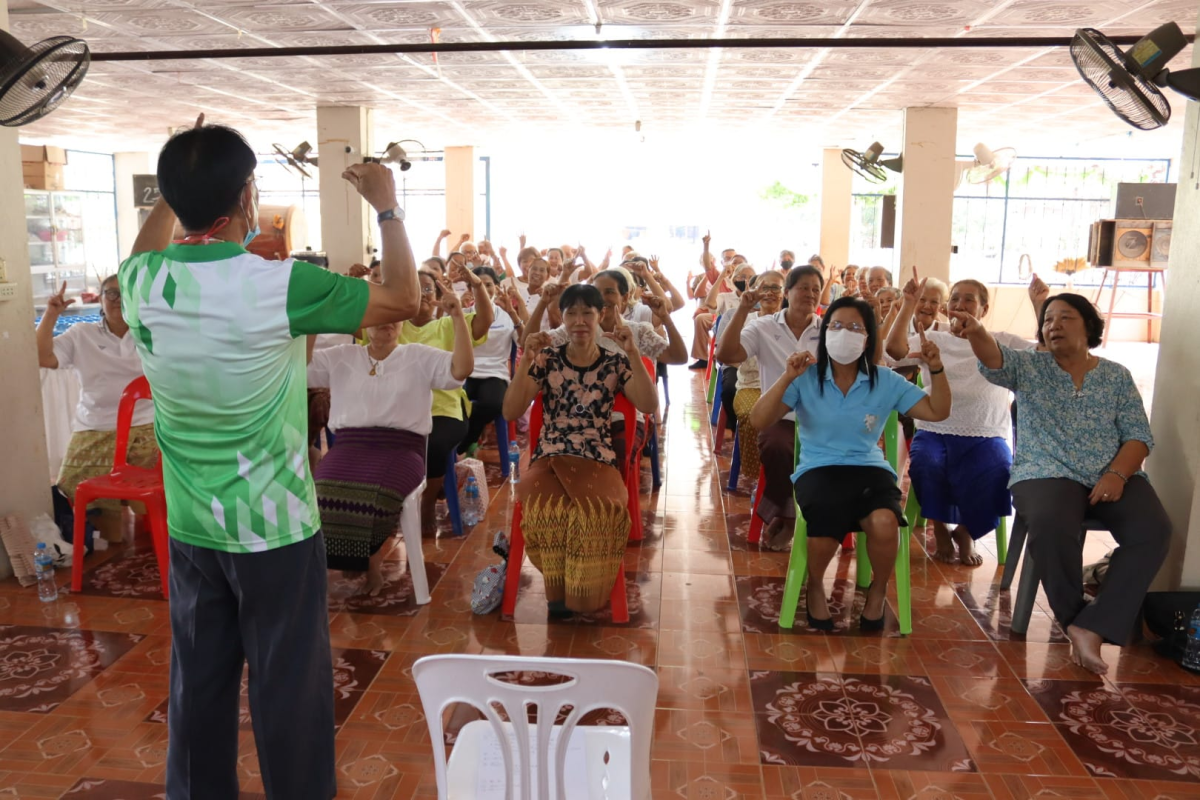 กิจกรรมโครงการอบรมพัฒนาระบบการดูแลผู้สูงอายุและพัฒนาคุณภาพชีวิต โรงเรียนผู้สูงอายุอุดมทรัพย์บุญวัฒน์ ณ วัดศิริมังคลาราม (วัดโนนเหลื่อม)