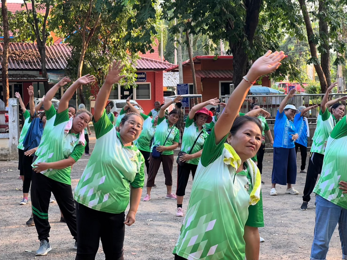 โครงการส่งเสริมการออกกำลังกาย (แอโรบิคเพื่อสุขภาพ) ระหว่างวันที่ 29 มีนาคม 2567  ถึง 7 มิถุนายน 2567