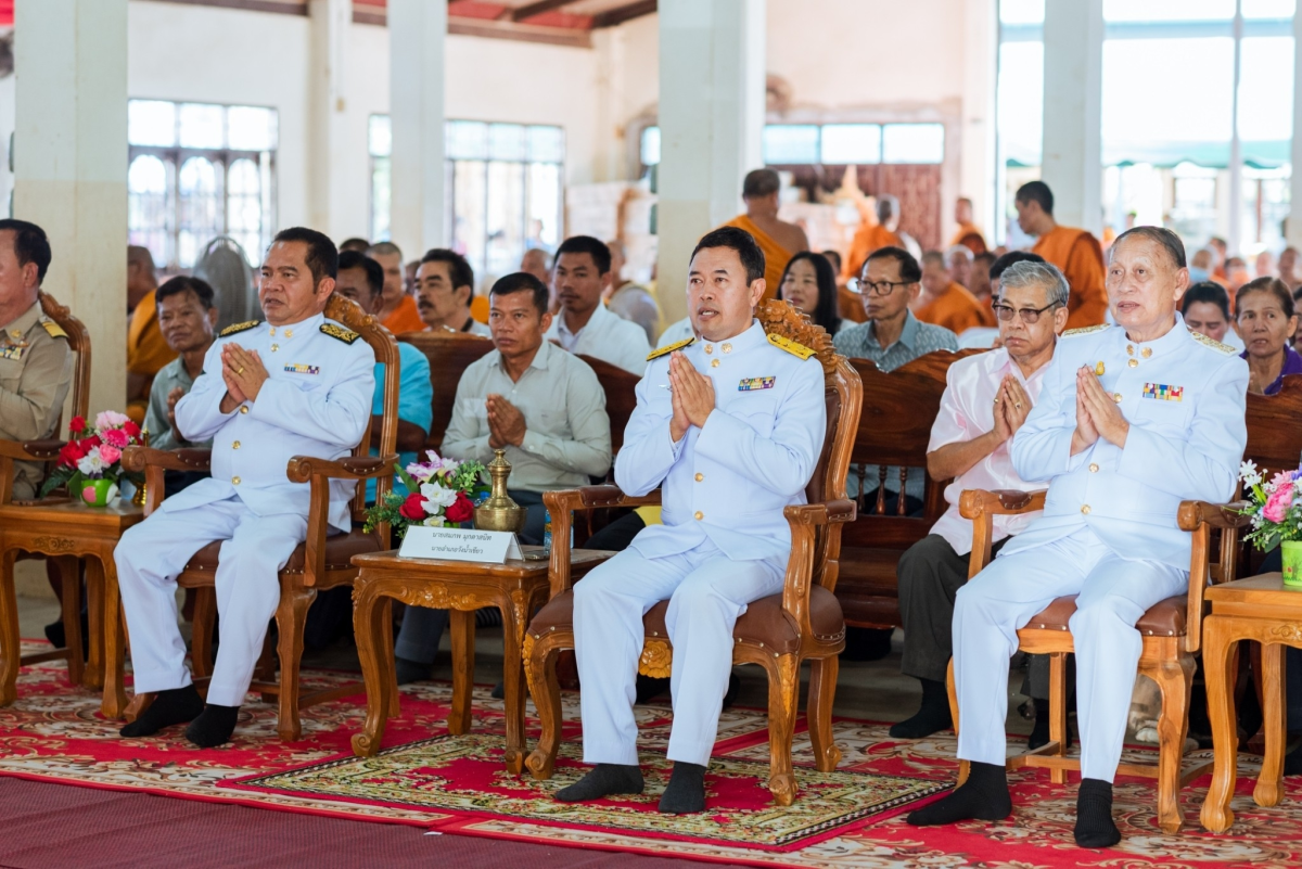 ร่วมพิธีต้อนรับพระครูสัญญาบัตร พัดยศ และผ้าไตร พระราชทาน พระครูอุดมปัญญาวัตร เจ้าคณะตำบลอุดมทรัพย์ เขต 2 เจ้าอาวาสวัดห้วยพรหม (รักษาการเจ้าอาวาสวัดศิริมังคลาราม)