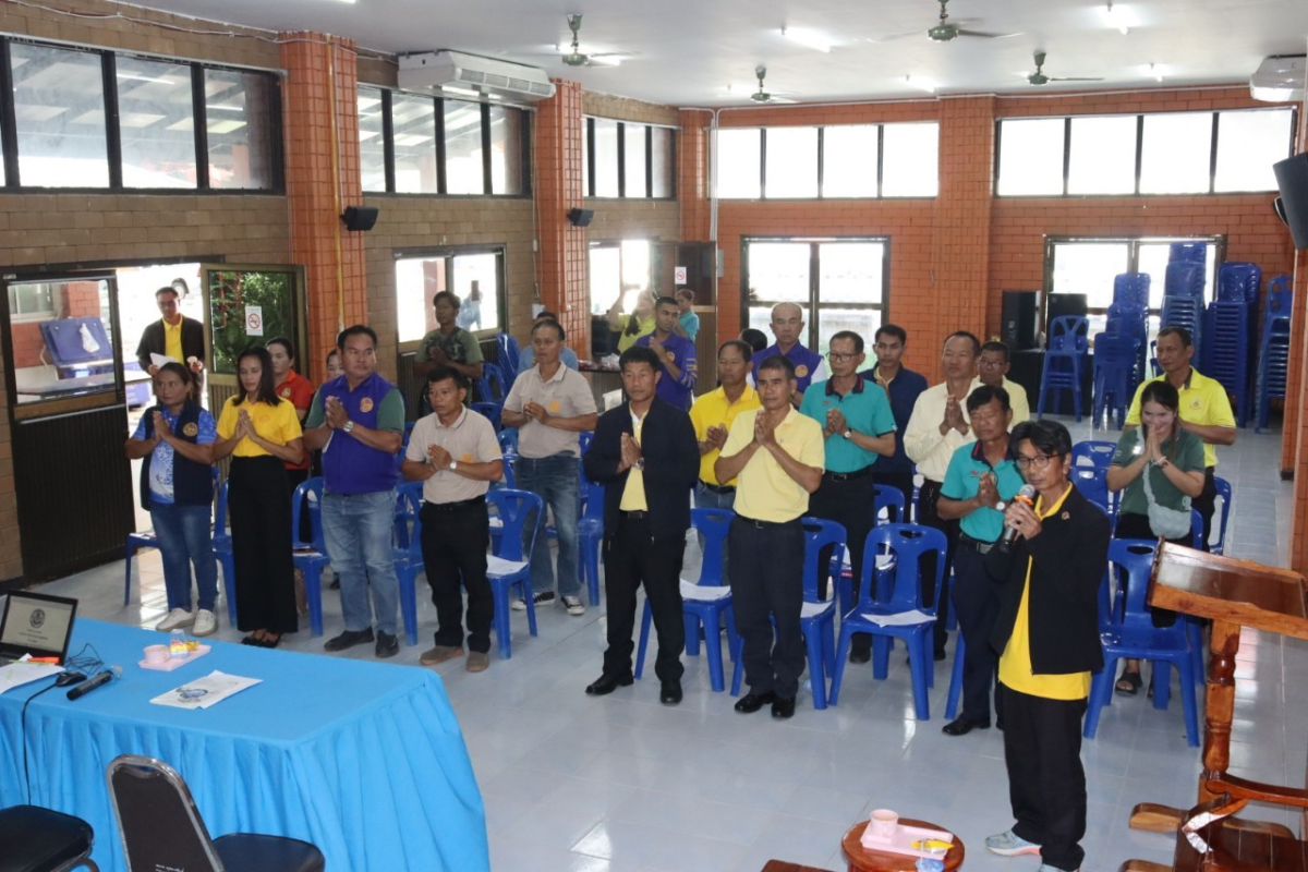 การประชุมซักซ้อมแนวทางการขับเคลื่อนธนาคารขยะ (Recyclable Waste Bank) วาระการประชุมประชาคมการขับเคลื่อนธนาคารขยะตำบลอุดมทรัพย์