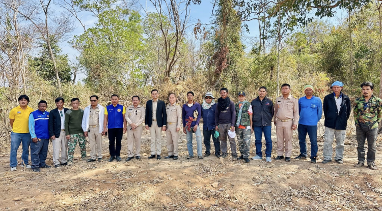 ลงพื้นที่ตรวจสอบสถานที่เตรียมการก่อสร้างหอสังเกตการณ์ระวังช้างป่า