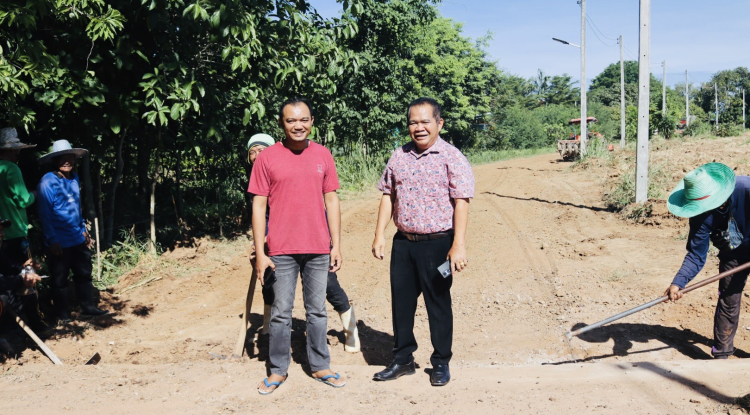 โครงการก่อสร้างถนนคอนกรีต  งบเงินอุดหนุนงบประมาณประจำปี พ.ศ. 2568 