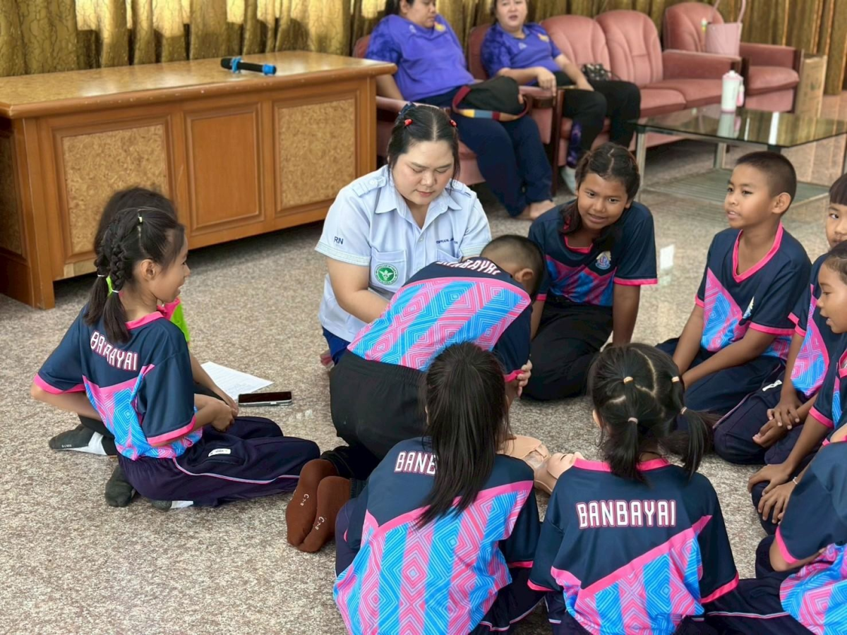 โครงการอบรมเชิงปฏิบัติการเพื่อพัฒนาศักยภาพเด็กนักเรียน ในการป้องกันและช่วยเหลือเด็กจมน้ำ ประจำปีงบประมาณ 2568 