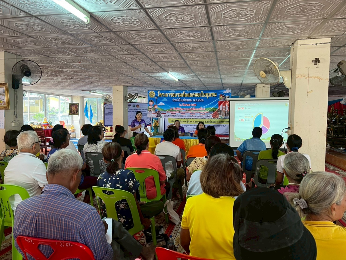 โครงการอบรมคัดแยกขยะในชุมชน ประจำปีงบประมาณ 2568 