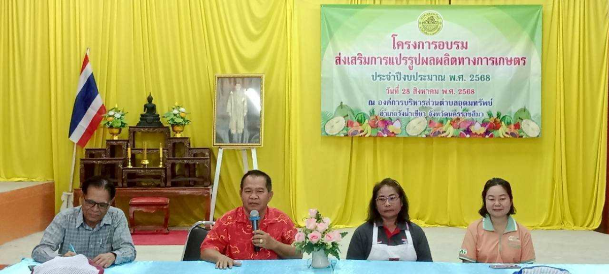 โครงการอบรมส่งเสริมการแปรรูปผลผลิตทางการเกษตร” ประจำปีงบประมาณ  พ.ศ.2568