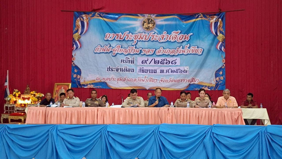 ประชุมหัวหน้าส่วนราชการฯ   ประจำเดือนกันยายน 2568