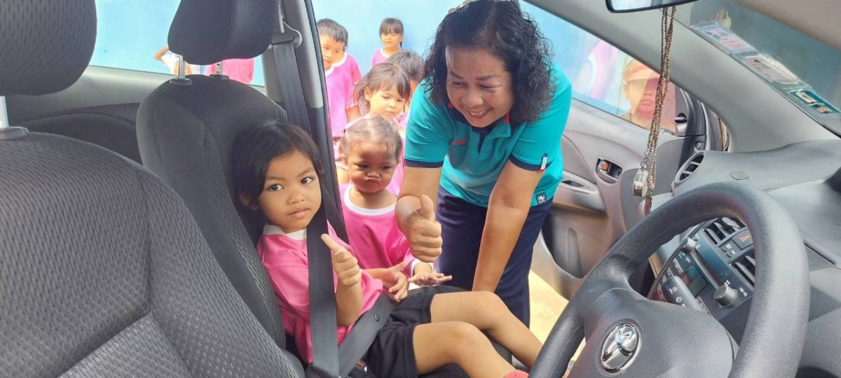 โครงการส่งเสริมการเรียนรู้ในเด็กปฐมวัย ให้รู้วิธีการเอาตัวรอดเมื่อติดอยู่ในรถยนต์