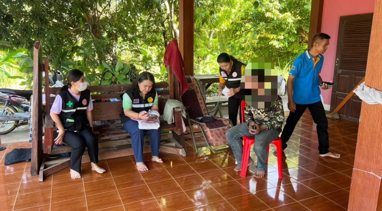 ลงพื้นที่ดำเนินการช่วยเหลือด้านสาธารณสุขและสุขภาพ ภายในตำบลอุดมทรัพย์ โดยศูนย์ฟื้นฟูสภาพทางสังคม