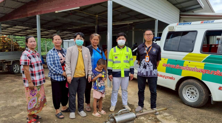 กิจกรรมฉีดพ่นหมอกควันกำจัดลูกน้ำยุงลาย  บริเวณภายในหมู่บ้านโนนงิ้ว