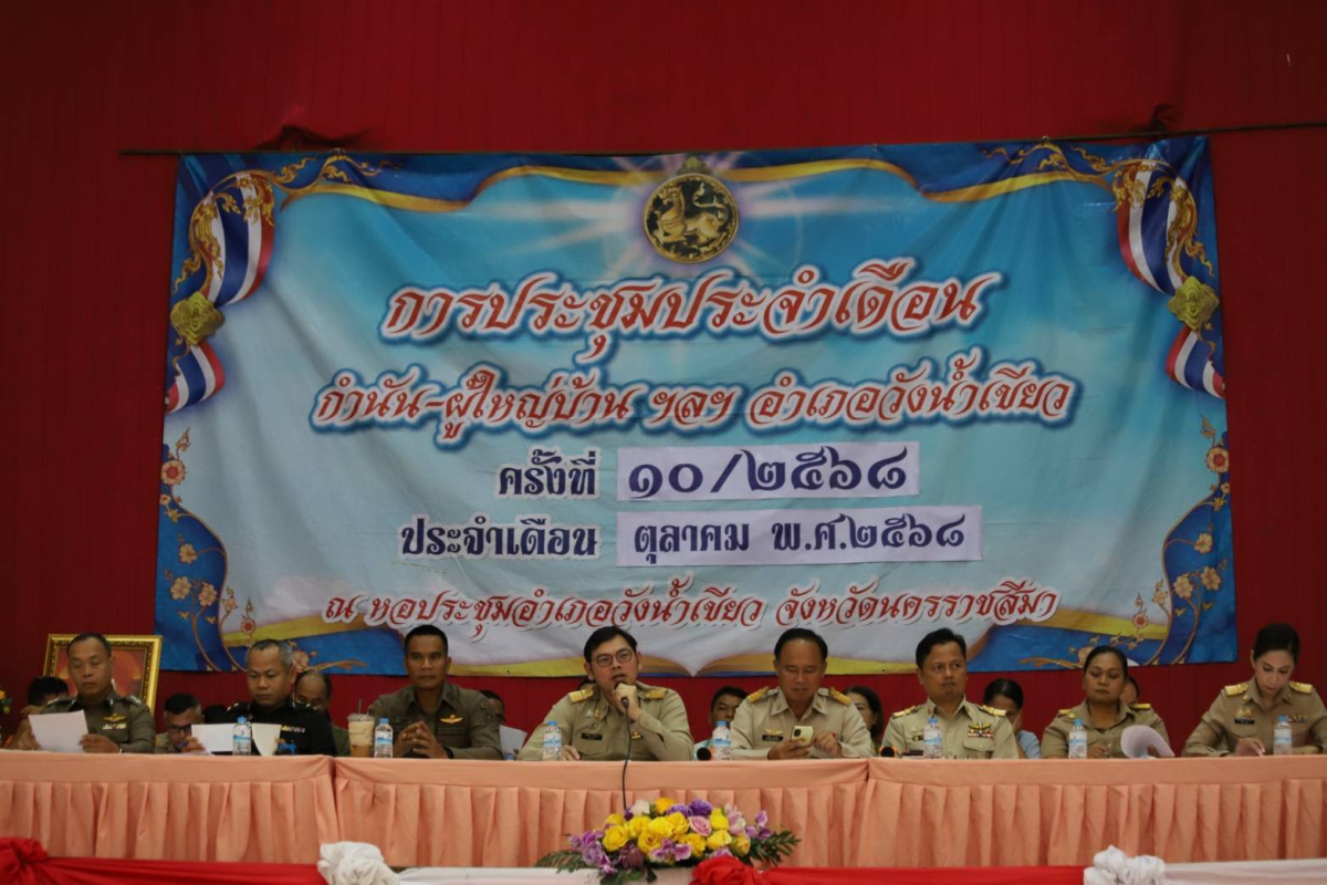 ประชุมหัวหน้าส่วนราชการฯ ประจำเดือนตุลาคม พ.ศ.2568