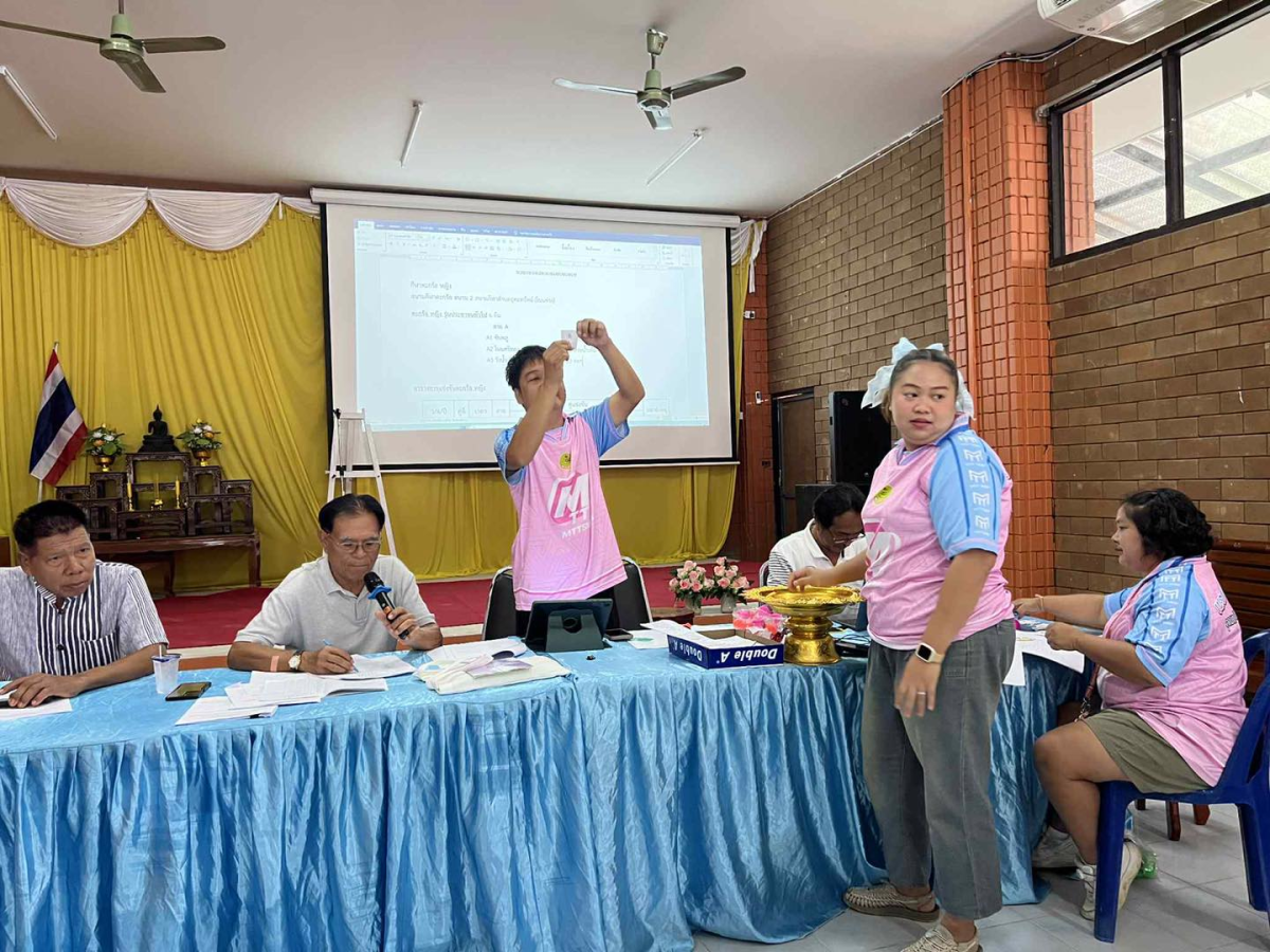 ประชุมการจับฉลากการแข่งขันกีฬาตำบลอุดมทรัพย์ ครั้งที่ 42 ระหว่างวันที่ 22-26 ตุลาคม 2568