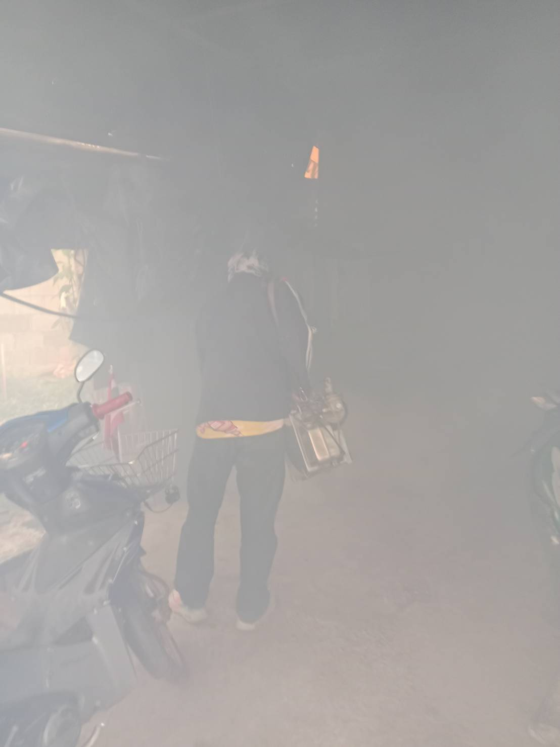 กิจกรรมฉีดพ่นหมอกควันกำจัดลูกน้ำยุงลาย ภายในหมู่บ้านวังน้ำเขียว ม.9