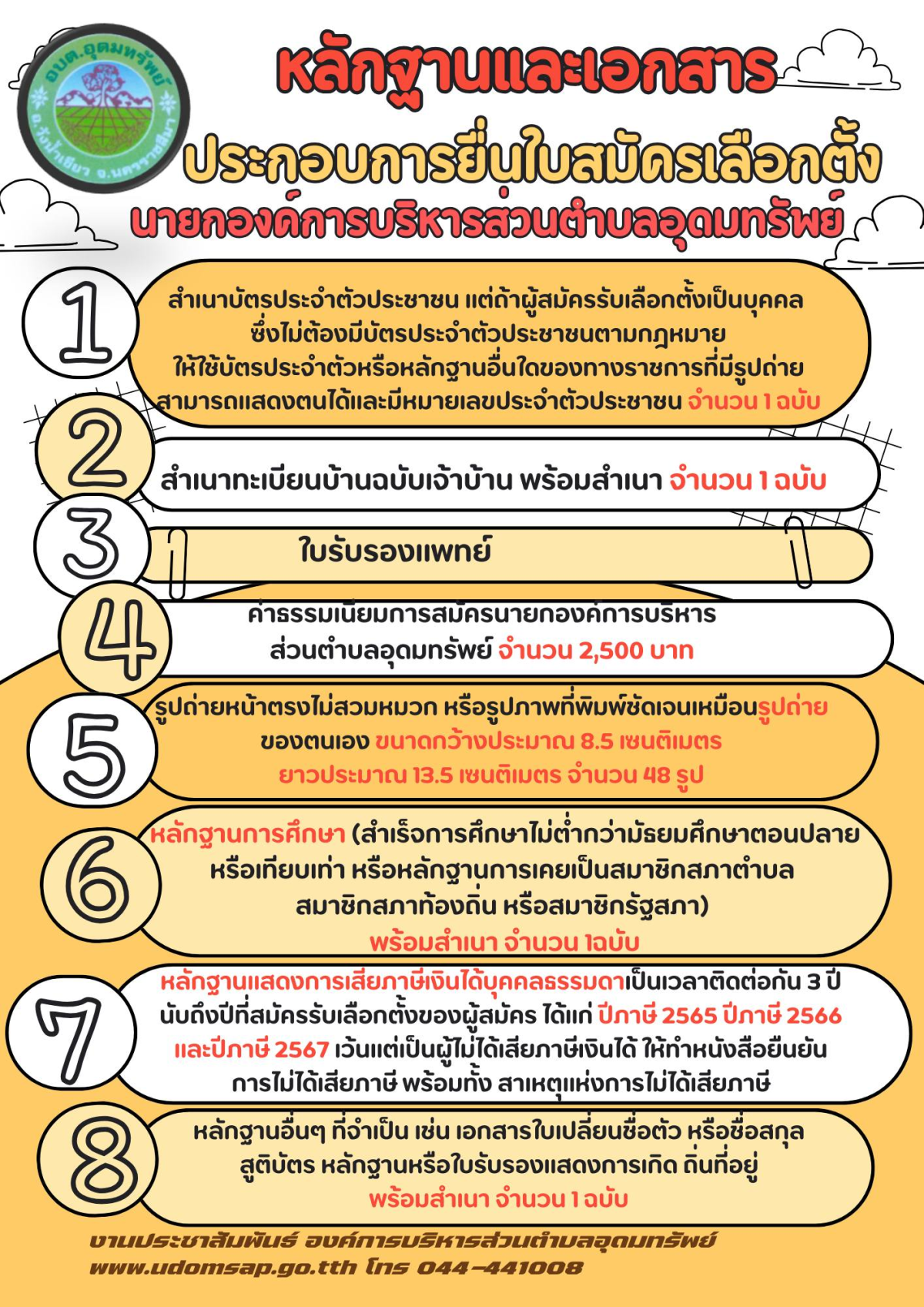 ประชาสัมพันธ์ประชาชนที่สนใจลงสมัครรับเลือกตั้ง ประจำปี พ.ศ.2568