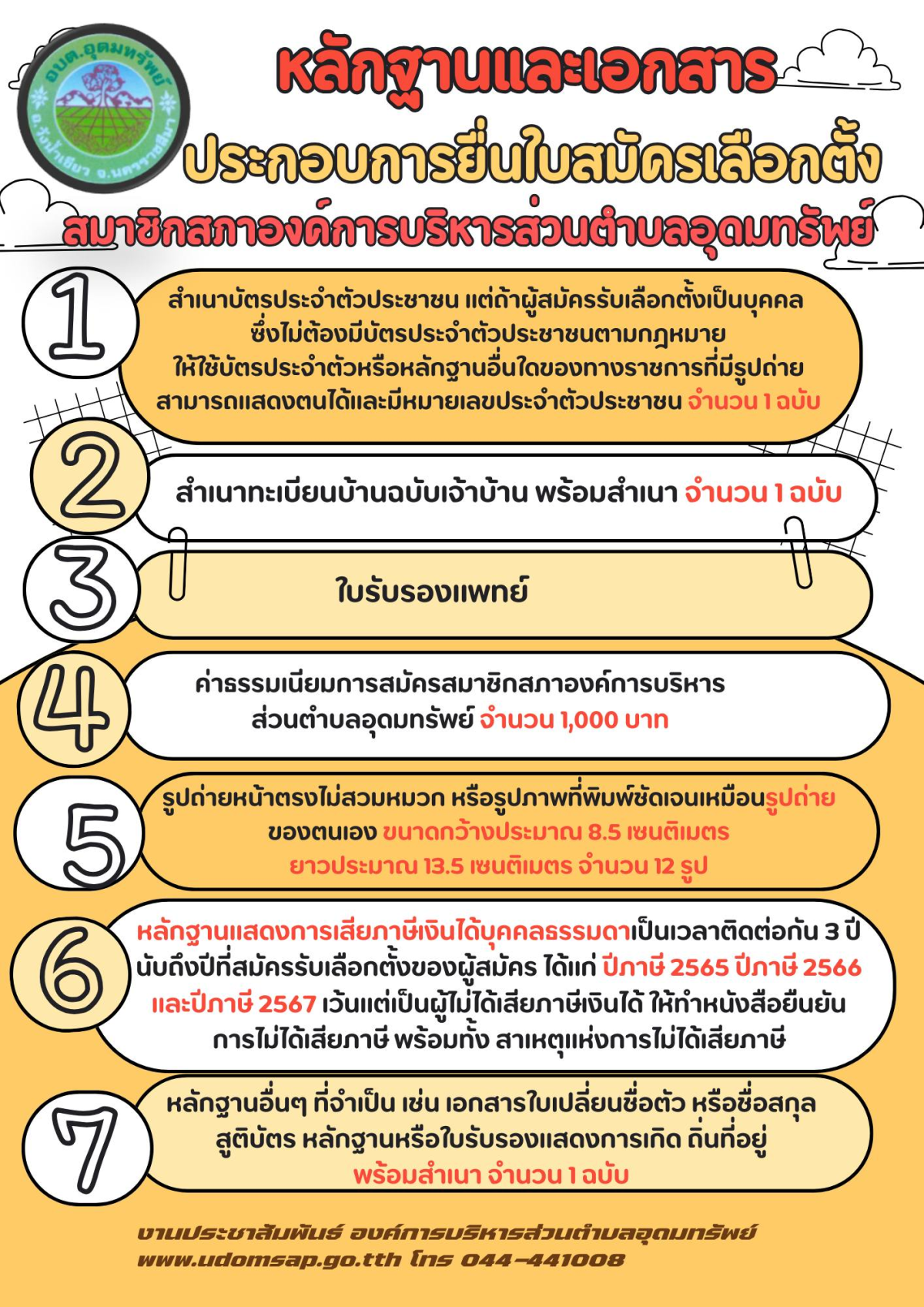 ประชาสัมพันธ์ประชาชนที่สนใจลงสมัครรับเลือกตั้ง ประจำปี พ.ศ.2568