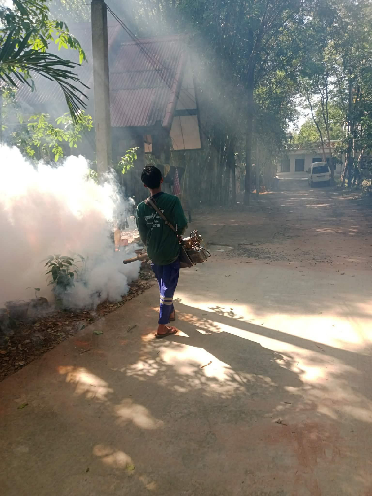 กิจกรรมฉีดพ่นหมอกควันกำจัดลูกน้ำยุงลาย ภายในวัดโนนค่าง ต.อุดมทรัพย์ อ.วังน้ำเขียว จ.นครราชสีมา