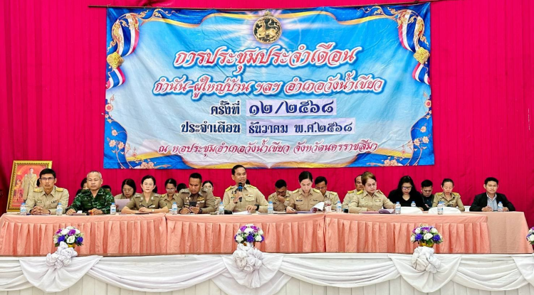 ประชุมหัวหน้าส่วนราชการฯ  คณะกรรมการบริหารงานอำเภอแบบบูรณาการ (กบอ.)  ประจำเดือนธันวาคม 2568