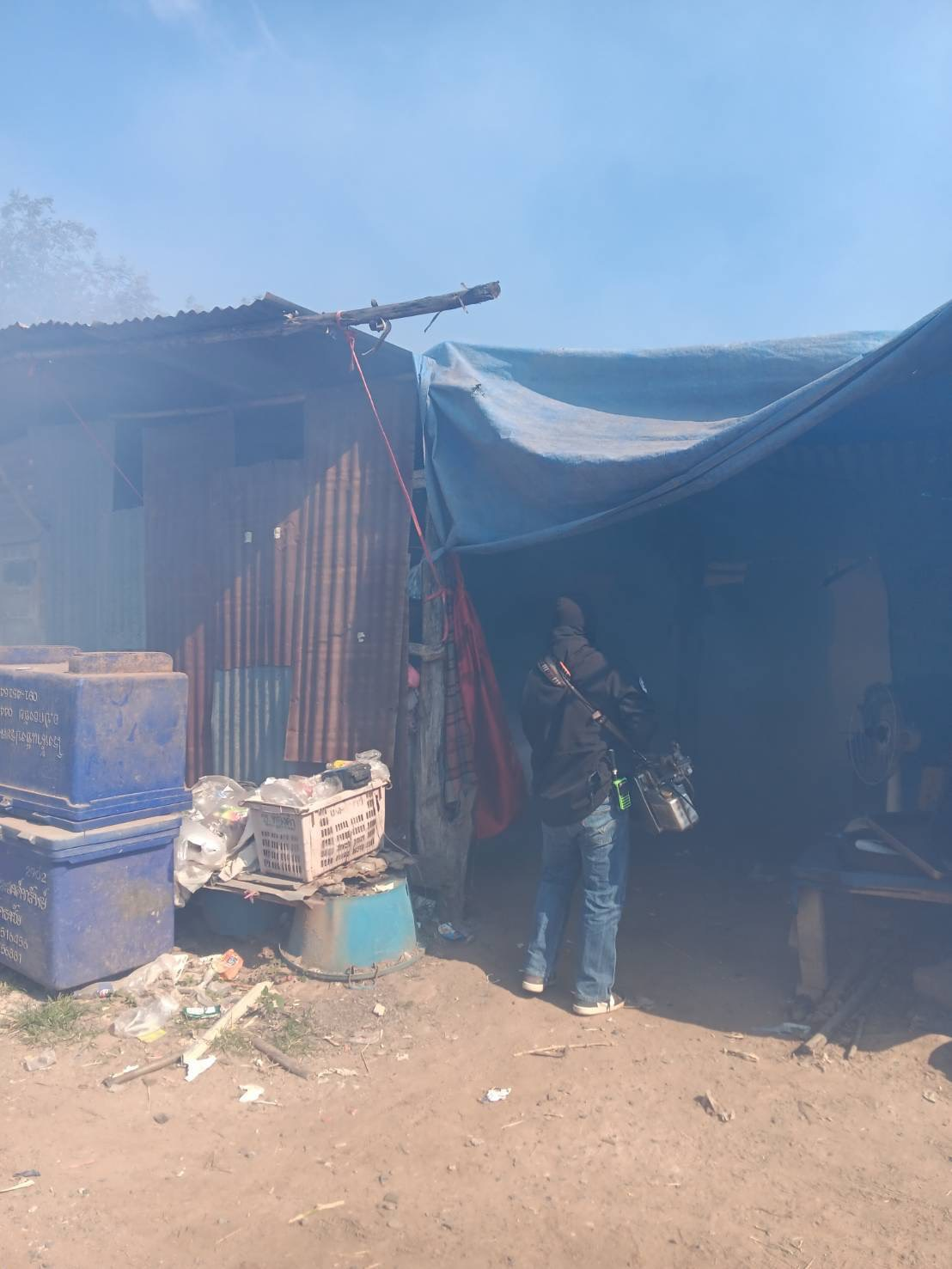 กิจกรรมฉีดพ่นหมอกควันกำจัดลูกน้ำยุงลาย บ้านวังน้ำเขียว ม.9