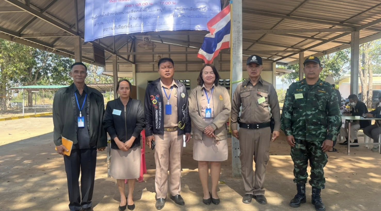 ประธานกปน.อบต.อุดมทรัพย์ ออกตรวจความเรียบร้อย สถานที่เลือกตั้งหมู่ที่ 1- หมู่ที่ 17 ในการเลือกตั้งนายก และสอบต.