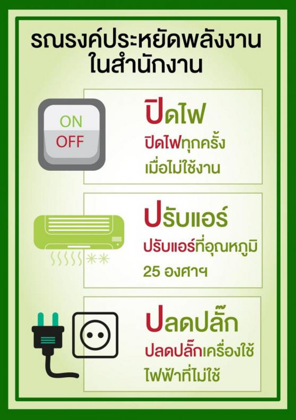 ประชาสัมพันธ์ การรณรงค์ประหยัดพลังงาน