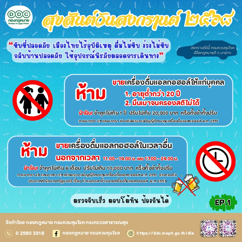 สงกรานต์ปีนี้ กองกฎหมายมีข้อกฎหมายดีๆ มาฝาก