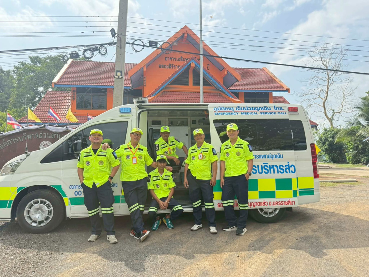 รถกู้ชีพ อบต.อุดมทรัพย์ เตรียมพร้อมช่วยเหลือประชาชน ในพื้นที่ ตลอด 24 ชั่วโมง