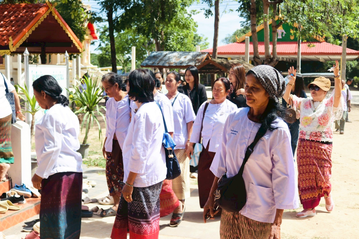 ต้อนรับคณะศึกษาดูงานจากโรงเรียนผู้สูงอายุ องค์การบริหารส่วนตำบลโพนงาม อ.บุณฑริก จ.อุบลราชธานี 